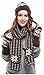 Bienvenu Women Lady Winter Warm Knitted Snowflake Hat Gloves and Scarf Winter Set