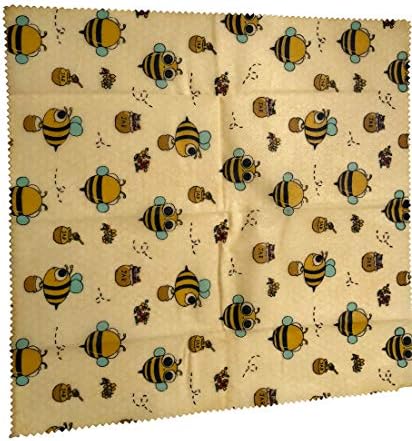 Beeswax Wraps 3 assorted in a packet 1 small-1-Medium-1 Large-Reusable for Sandwich and Food Storage Biodegradable Plastic Free-The ADQ Beeswax Wrap is Certified Organic Eco-Friendly.
