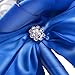 TRUE LOVE GIFT Bride Bouquet, Royal Blue and White Bridal Bouquets, Handmade Crystal Satin Artificial Rose Holding Flowers for Wedding, Engagement Decor