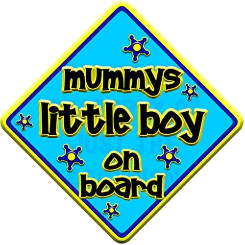 Funky * Mummys Little boy on Board" Novelty Baby on Board car Window Sign
