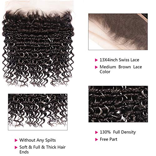 UNice-Hair-Brazilian-Deep-Wave-Lace-Frontal-Closure-13X4-Ear-to-Ear-Free-Part-Swiss-Lace-Frontal-100-Unprocessed-Brazilian-Virgin-Human-Hair-Natural-Color-14inch-frontal
