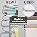 Myfolrena Pants Hangers, Updated S Shaped Hanger Non Slip Clothes Hanger Space Saving for Jeans Trousers Slacks Leggings (Teal-6 Pack)