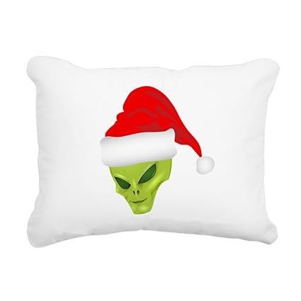 Amazon Com Rectangular Canvas Throw Pillow Natural Green Alien