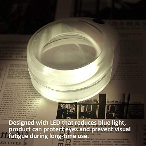 Microscopes & Endoscope,Maserfaliw Magnifier,Beileshi 10X LED Light Magnifier USB Rechargeable Reading Magnifying Glass Loupe - Thumbnail 3