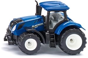 Siku 1091, New Holland T7.315 Tractor, Metal/Plastic, Blue, Detachable cab and Trailer Hitch