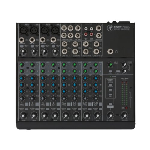 Mackie 1202VLZ4 | High-Performance VLZ4 Series Phantom Powered 12-Channel Analog Mixing Station, 1202VLZ4 with 4 Onyx Mic Preamps and 4 Stereo Channel (12-Channel)