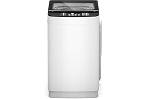 Zynkez 25lbs Portable Washing Machine, Fully Automatic Washing Machine with LED Display, 10 Wash Cycles, 26 Mins Quick Wash, 24H Delay Start, Clothes Washer with Drain Pump for Apartment, RV, Camp