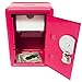 Kid's Coin Bank Locker Safe with Single Digit Combination Lock and Key - 7” High x 4” x 3.9” Hot Pink