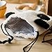 Polytree Fluffy Panda Purse Pouch Wallet Makeup Cosmetic Drawstring Bag