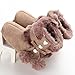 Voberry Baby Toddler Girls Knit Soft Winter Warm Snow Boot Fur Trimmed Pom Pom Boots (6~12 Month, Khaki 2)