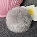 fef33g Creazy DIY Faux Fox Fur Fluffy Pompom Ball for Knitting Hat Hats (Gray)