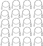 MOUNTAIN_ARK Safety Security 110 Pound 25.5" Stainless Steel Cables for Stage Lighting (Silver 20 Pack) (TS-WB11-T20