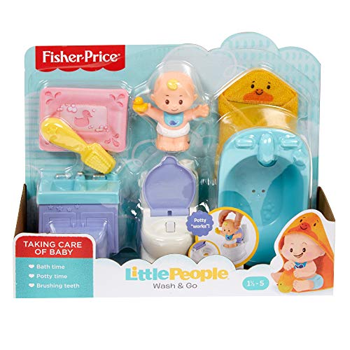 FisherPrice Little People Wash & Go 7Piece Play Set, Early RolePlay