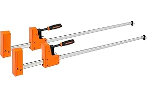 JORGENSEN 48-inch Bar Clamps, 90°Cabinet Master Parallel Jaw Bar Clamp Set, 2-pack
