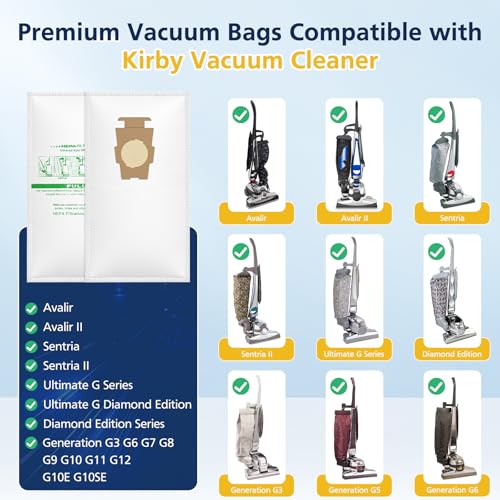 15 Pack Micron Magic Vacuum Bags Compatible with Kirby Vacuums Part 204814 photo 12