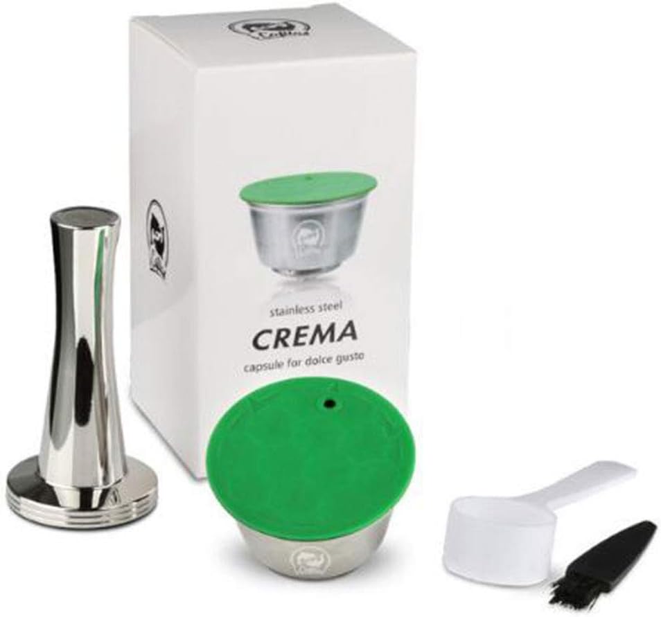 Metal Reusable Dolce Gusto Capsule Compatible with Nescafe Coffee Machine Refillable Dolci Filter Dripper Tamper,1capsule1tamper