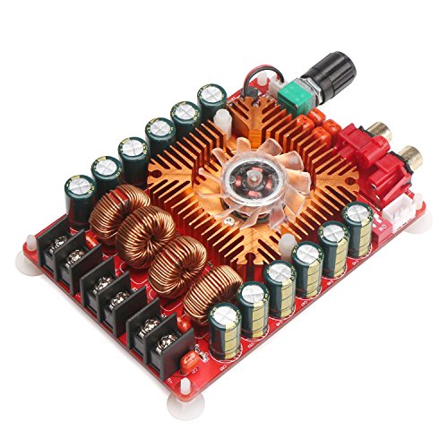DROK TDA7498E 2X160W Dual Channel Audio Amplifier Board, Support BTL Mode 1X220W Single Channel, DC 24V Digital Stereo Power Amp Module for Car Vehicle Computer