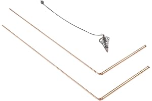 99.9% Copper Dowsing Rods Telescopic Divination Tools Set with for Crystal Pendulum for Energy Healing and Psychic Exploratio