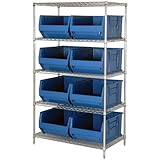 Large 36 Stack Container Chrome Wire Shelving Unit - WR5-993 [Misc.]