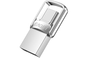 EAGET 32GB Flash Drive, USB C Flash Drive USB 3.0, 150MB/s Swivel Metal Thumb Drive, Dual USB-A & USB-C Memory Stick for iPho
