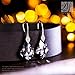 Gifts for Women NINASUN Dark Phantome s925 Sterling Silver Drop Hook Earrings Swarovski Earrings Jewelry for Women Gifts for Mom Wife Girlfriend Daughter Sister Birthday Christmas Anniversary Party