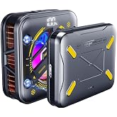 Magnetic Phone Cooler with Battery,Rechargeable Wireless Cooling Fan for iPhone/iPad,Phone Cooling Case Radiator Heatsink with RGB LED for iPhone MagSafe Series/Samsung/Android