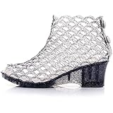 Omgard Womens Summer Heels Sandals Peep-Toe Wedge Glitter Jelly Shoes Platform 3 Color