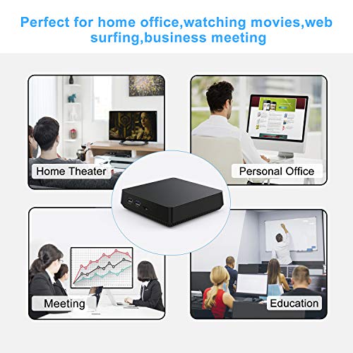 Mini PC Intel Atom Z8350 Windows 10 Pro Mini Computer 4GB DDR 64GB eMMC,Support 4K HD,2.4G/5G WiFi AC, 2.5 inch SSD,Bluetooth,1000Mbps Ethernet