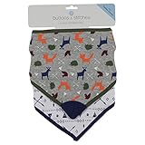 Buttons and Stitches Boys Bandana Bib, Fox and Arrow Print, Multi, 2 Count