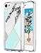 ULAK iPod Touch 7th Generation case, iPod Touch 6 Case, Slim Fit Hybrid Hard PC Back Cover with Shock Absorption Bumper Corners Anti-Scratch for Apple iPod Touch 5th/6th/7th Gen, Marble