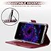 FYY [Genuine Leather Wallet Case for Samsung Galaxy S8 2017, Handmade Flip Folio Wallet Case with Kickstand Card Slots Magnetic Closure for Samsung Galaxy S8 2017 Wine Red