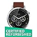 Motorola 2nd Generation Moto 360 46mm Smartwatch with Leather Wrist Band - Certified Refurbished (Silver & Cognac)
