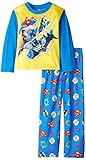 Justice League Big Boys Torn Heroes 2-Piece Pajama Set, Blue, 8