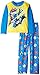 Justice League Big Boys Torn Heroes 2-Piece Pajama Set, Blue, 8