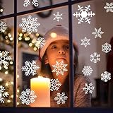 48 PCS Removable Christmas Snowflake Window Decals Stikcers for glass, Christmas and New Year Decoration Supplies