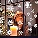 Decora 48 PCS Christmas Snowflake Window Stickers for Glass, Window Decals Decorations for Indoor Office Holiday Winter Wonderland Frozen Party Christmas Window Clings Display