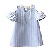 Norbi Toddler Baby Girl Summer Off Shoulder Stripe Dress Outfit