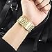 Valuebuybuy Stainless Steel Metal Clasp Buckle Wrist Strap for Apple Watch - Gold/42mm