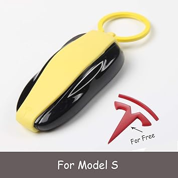 Tesla Model S Key Fob Case Cover Silicone Car Key Protector Holder Tesla Key Band For Tesla Model S B Yellow