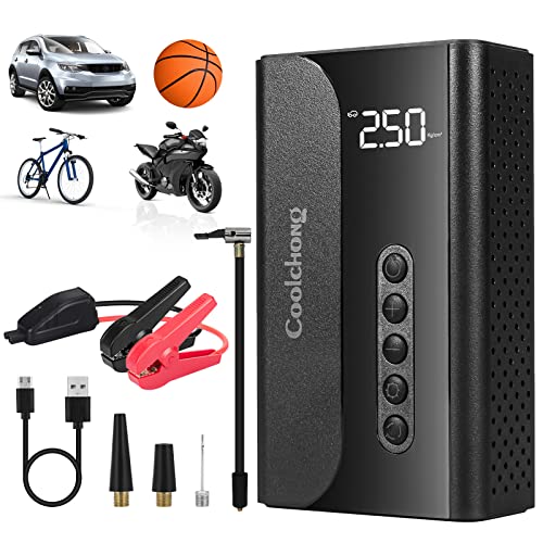 Jump Starter with Air Compressor, 10400mAh Portable Car Battery Charger
