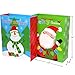 FZOPO Christmas Gift Bags Bulk Set Includes 3 Extra Large 3 Large 2 Bottle 4 Medium with Tags and Handles Christmas Print Gift Bags Assorted Sizes for Wrapping Holiday Gifts