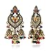 Kofun Earrings, Retro Indian Bollywood Kundan Jhumka Jhumki Drop Earrings Gypsy Fashion Jewelry