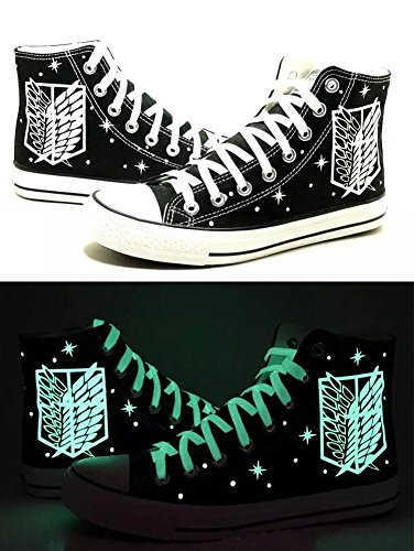 Attack on Titan Shingeki No Kyojin Cosplay Wings of Liberty Cosplay Shoes Canvas Shoes Sneakers Luminous