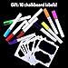 Liquid Chalk Markers Fine Tip (3 mm) set of 10 & 16 Chalkboard Labels