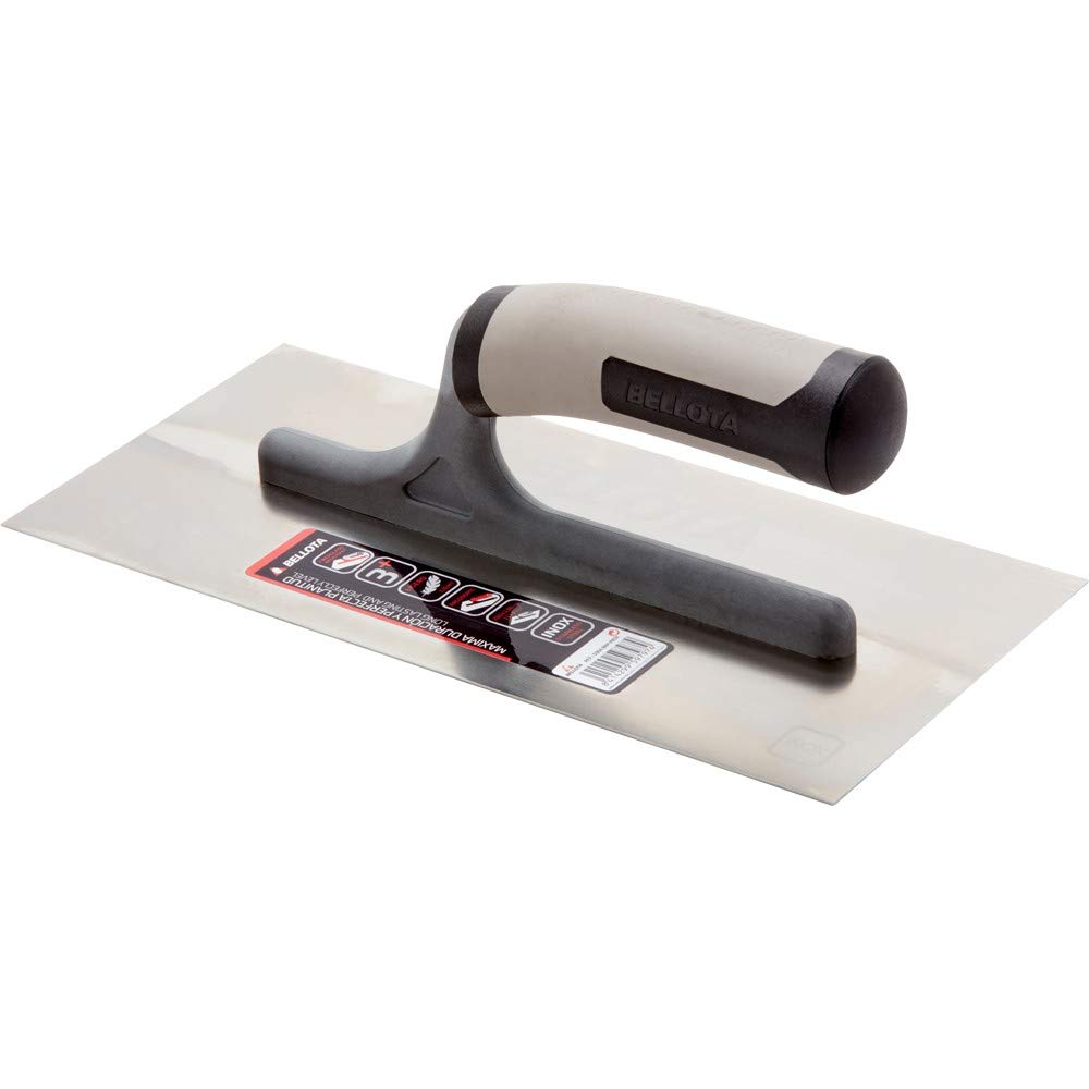 Bellota 5864 BIM INOX - Stainless Steel Trowel with Open Bi-Material Handle, 280 x 120 mm