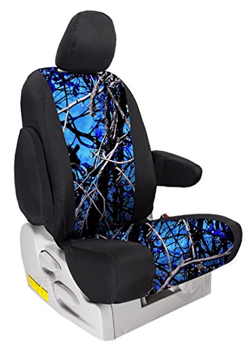 ShearComfort Custom Moon Shine Seat Covers for Jeep Cherokee (2014-2018) REAR SEAT: Undertow Camo Sport for 60/40 Split Back and Bottom w/Pullout Arm and 3 Adjustable Headrests and Seat Mount.