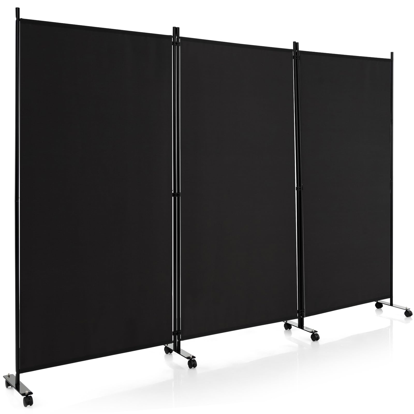 Giantex 3 Panel Room Divider with Wheels, 103''W x
