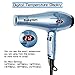 Babyltrl 1875W Hair Dryer, Negative Ions Professional Salon Hair Blow Dryer with LED Temperature Display, AC Motor Low Noise Hairdryer with 2 Concentrator Nozzle Attachments