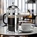 Simple Chef Stainless Steel French Press – Best Coffee Pot Press & Tea Maker w/ Heat Resistant Shatterproof Glass - Great Gift Idea - Set Includes Plunger, Frame, Filters & Spoon