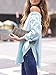 Kissky Women's Off The Shoulder Long Sleeve Knotted Top Blouse (L, Light Blue)